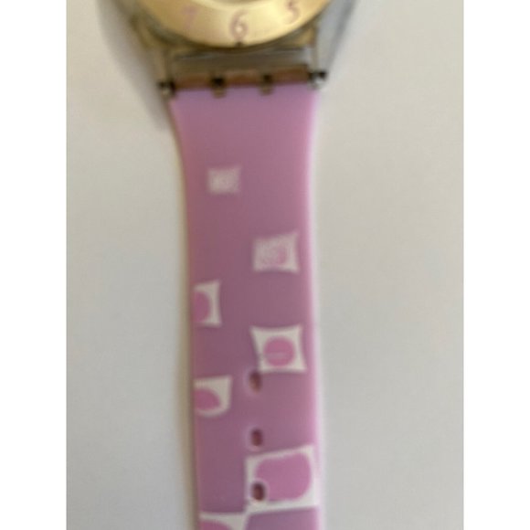 Swatch Watch Marble Time Pink Slim Skin Classic SKF315 Vintage 2002 Works well! - Picture 10 of 14